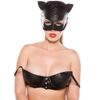 Faux Leather Cat Mask CM-4005