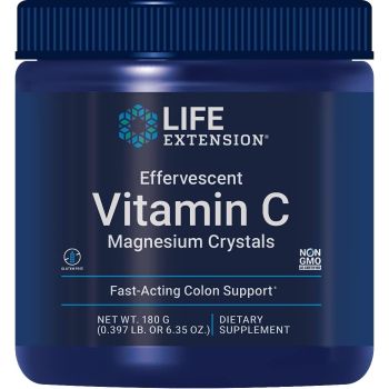 Effervescent Vitamin C Magnesium Crystals 180gr Life Extension bottle