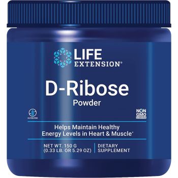 D Ribose Powder 150G Gluten Free Energy Levels Support bottle