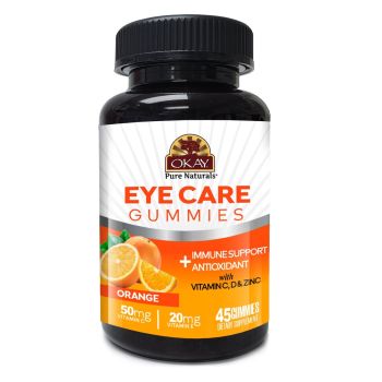 OKAY Eye Care Gummies 45 Count Orange Flavor