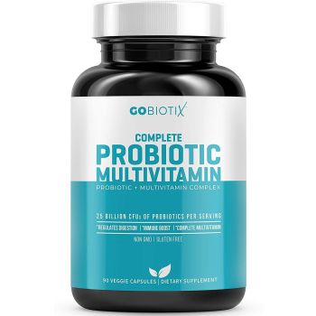 GoBiotix Probiotic Multivitamin Probiotics Immune Boost Digestive Health 90 Veggie Caps