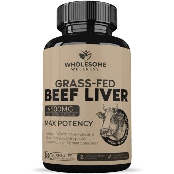 Grass Fed Desiccated Beef Liver Capsules 180 Pills 750mg Each Natural Iron Vitamin A B12