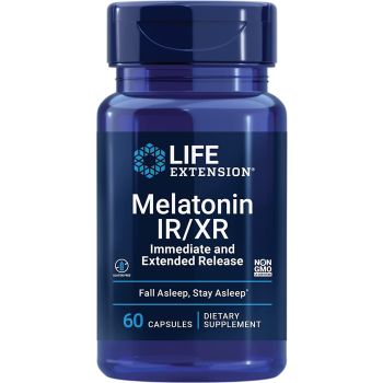 Melatonin IR/XR Restful Sleep Support 60 Caps Life Extension bottle