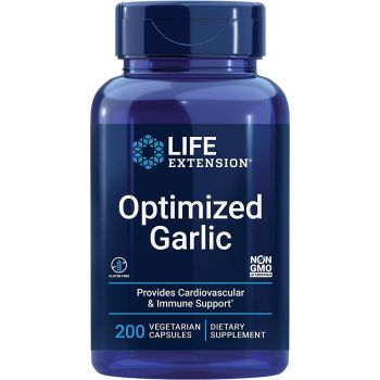 Immune Support Optimized Garlic 1200mg 200 Veggie Caps Life Extension bottle