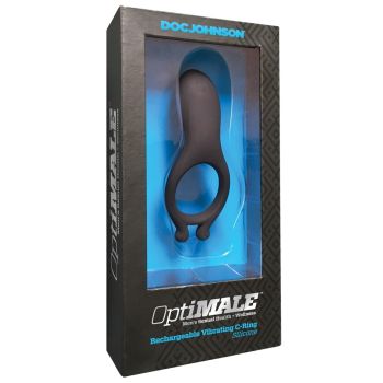 Doc Johnson Optimale Rechargeable Vibrating Cock Ring Slate box