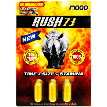 Rush 73 Gold 3 Pills Pack 17000 Male Enhancement Pill front