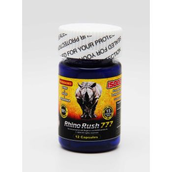 Rush 777 15000IU Male Vitality Capsules 12 Count Bottle