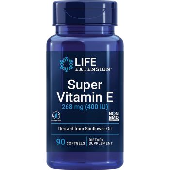 Whole Body Health Super Vitamin E 400 IU 90 Softgels Life Extension bottle