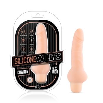 Silicone Willy's Cowboy 6.25" Vibrating Dildo Vanilla 