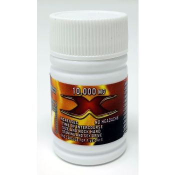 X 10000 Red 6 Count Bottle Male Sexual Performance Enhancement Pill Front
