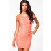 Unique Streaks Off-shoulder Black Bodycon Dress 9160