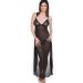 Mesh Gown With Lace Cups And Ruffles Open Back Cascade Vx Intimate Lingerie 6069