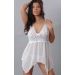 Chiffon Baby Doll With Stretch Lace Asymmetrical Hem Vx Intimate Lingerie 5213