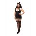 Dreamgirl 9769X Mile High Hottie Stewardess Bedroom Costume-Black-Queen Size