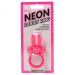 Neon Rabbit Ring Vibrating Pink Silicone Pipedream