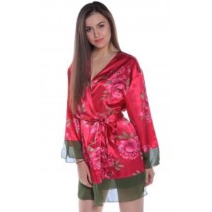 Floral Print Charmeuse 489C Red Floral