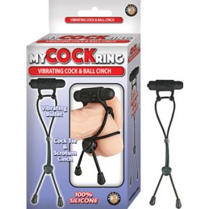 Vibrating Cock and Ball Cinch Silicone My Cock Ring 