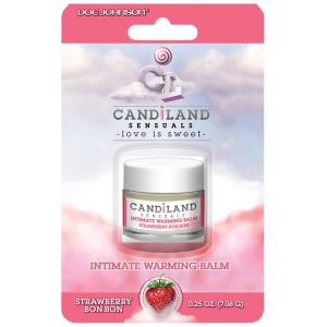 Doc Johnson Candiland Sensuals Intimate Warming Balm Strawberry Bon Bon