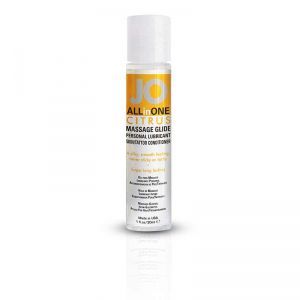 JO All In One Citrus Massage Glide Personal Lubricant 1 fl.oz /30ml