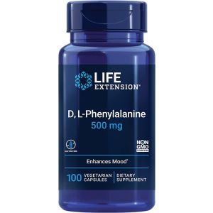 D, L-Phenylalanine 500mg Life Extension bottle