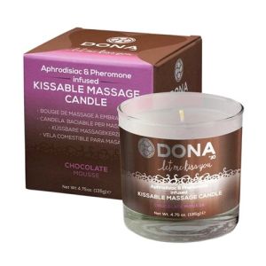 Dona Kissable Massage Candle Chocolate Mousse 4.75 Oz