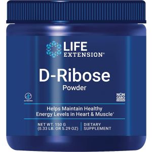 D Ribose Powder 150G Gluten Free Energy Levels Support bottle
