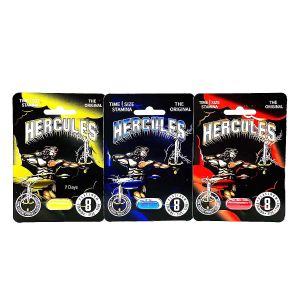 Hercules Platinum Strength male enhancement pill combo pack showing all three variants in packaging