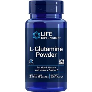 Immune Support L-Glutamine Powder 100G Life Extension bottle
