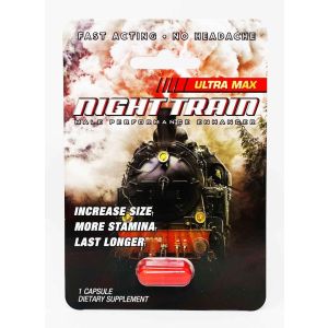 Male Enhancement Red Pill Night Train Ultra Max 1600mg front