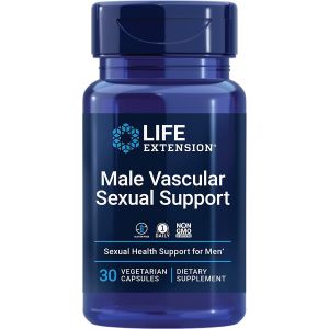 Male Vascular Sexual Support Non GMO 30 Veggie Caps Life Extension bottle