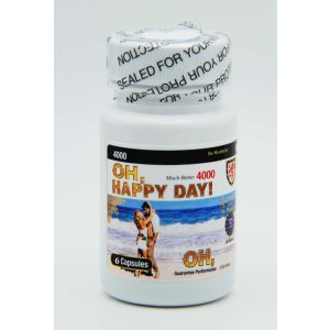 Oh Happy Day 4000 7 Days Libido Enhancer 6 Capsules Bottle
