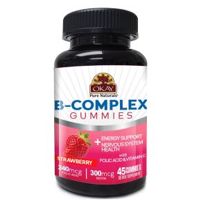 OKAY B Complex Gummies 45 Count Strawberry Flavor