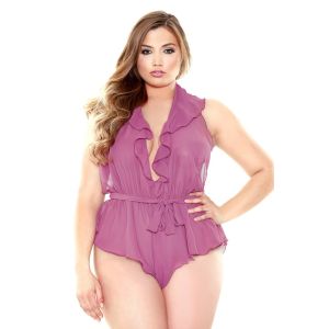 Halter Neck Romper Snap Closure Curve P183