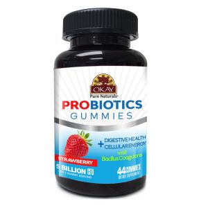 OKAY Probiotics Gummies 44 Count Strawberry Flavor