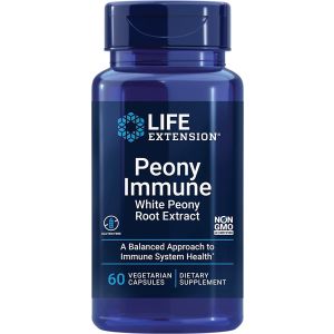 Peony Immune Support Supplement 60 Veggie Caps Life Extension bottle