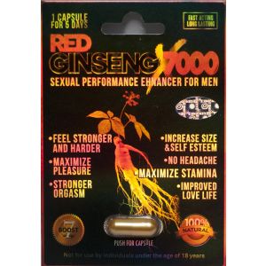Red Ginseng X 7000 Sexual Performance Enhancer For Men 1 Pill 5 Days