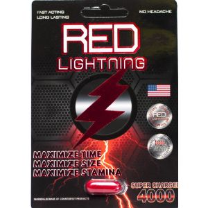 Red Lightning Super Charged 4000  Male Sexual Enhancement 1 Pill 