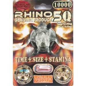 Rhino 5Q 10000 Genuine Male Sexual Enhancer 1 Copper Pill