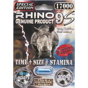 Rhino 9S 17000 Genuine Male Sexual Enhancer 1 Blue Pill