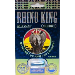 Rhino King 20000 Premier Strong Pill For 12 Days Male Enhancement