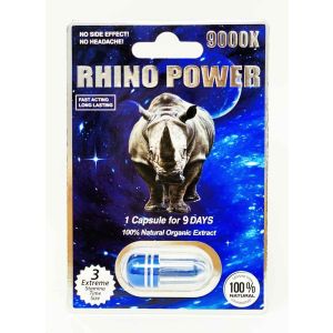 Male Sexual Enhancement Pill Rhino Power 9000k front