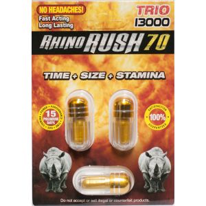 Rhino Rush 70 Trio 13000 Male Sexual Enhancer Pill