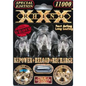 Rhino XXX 11000 Genuine Male Sexual Enhancer 1 Black Pill
