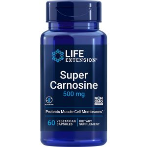Super Carnosine 500mg 60 Vegetarian Caps Life Extension bottle