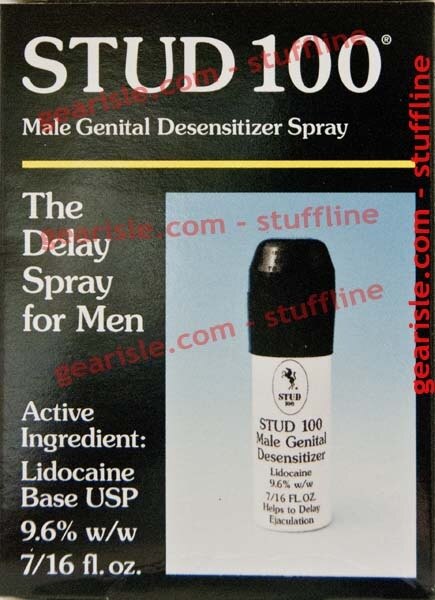 Stud 100 Delay Spray for Men, genuine 9.6% lidocaine metered genital desensitizer