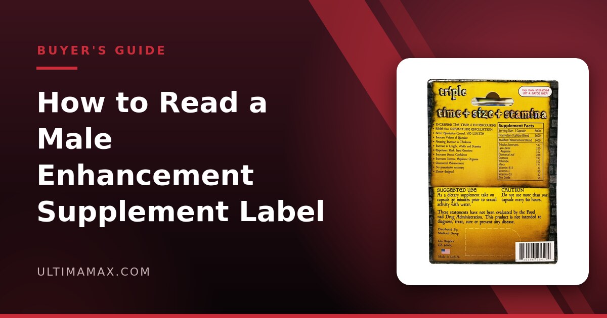 How to Read a Male Enhancement Supplement Label Before You Buy