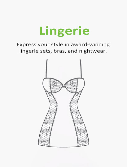 Stylish and sensual lingerie set on display