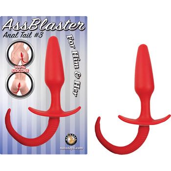 Ass Blaster Anal Tail Silicone For Him and Her Red