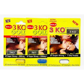3 KO Pack 3 Capsules Gold Blue White Male Enhancer Capsules