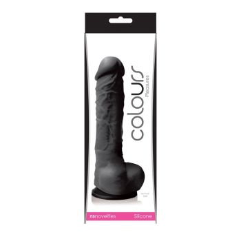 Colours Pleasures 5" Dildo Black Body Safe Silicone Suction Cup